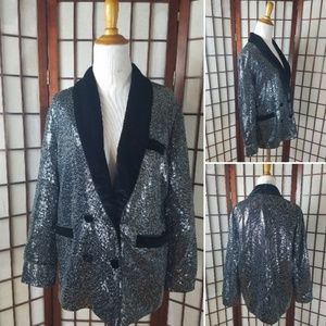 ZARA TRF COLLECTION LINED SEQUINS PARTY BLAZER